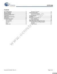 CY7C138-25JXI Datasheet Page 2