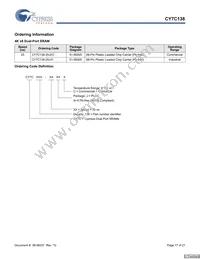 CY7C138-25JXI Datasheet Page 17