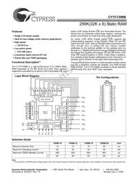 CY7C1399BL-12ZXCT Datasheet Cover