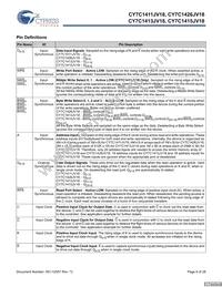 CY7C1413JV18-250BZXC Datasheet Page 6