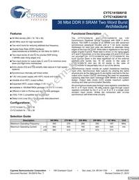CY7C1420AV18-200BZCT Datasheet Cover