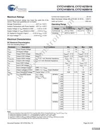 CY7C1420BV18-200BZCT Datasheet Page 20