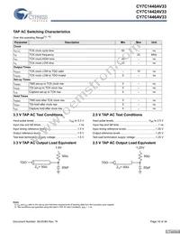 CY7C1440AV33-167BZCT Datasheet Page 16