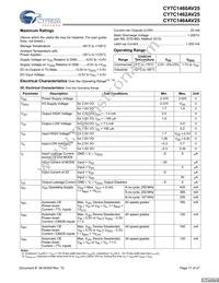 CY7C1464AV25-167BGC Datasheet Page 17