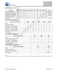 CY7C1471V33-117AXC Datasheet Page 11