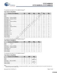 CY7C1480BV33-167BZI Datasheet Page 11