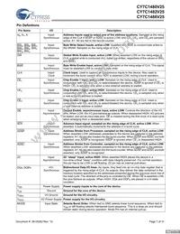 CY7C1480V25-200BZC Datasheet Page 7