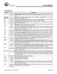 CY7C1484BV33-250BZXC Datasheet Page 5