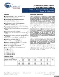 CY7C1523AV18-250BZC Datasheet Cover