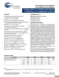 CY7C1565V18-400BZI Datasheet Cover