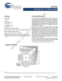 CY7C185-15VIT Datasheet Cover