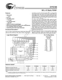 CY7C185-35SC Datasheet Cover