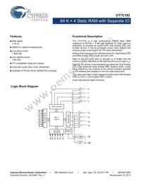 CY7C192-15VXCT Datasheet Cover