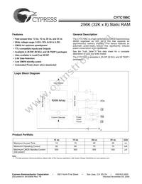 CY7C199CL-15VXCT Datasheet Cover