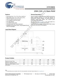 CY7C199CN-12VXAT Datasheet Cover