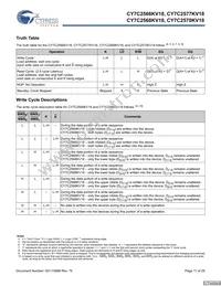 CY7C2570KV18-500BZC Datasheet Page 11