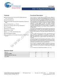 CY7C421-20JXI Datasheet Cover