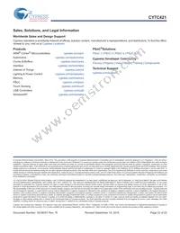 CY7C421-20JXI Datasheet Page 22