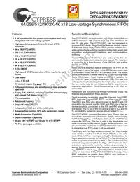 CY7C4215V-15ASXC Datasheet Cover