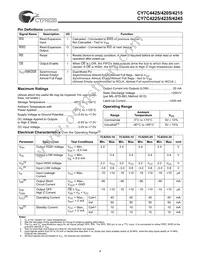 CY7C4245-15ASC Datasheet Page 4