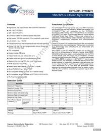 CY7C4271-15AC Datasheet Cover