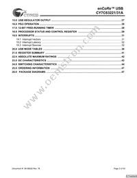 CY7C63231A-SXCT Datasheet Page 3