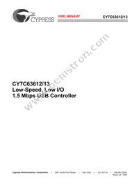 CY7C63613-SC Datasheet Cover
