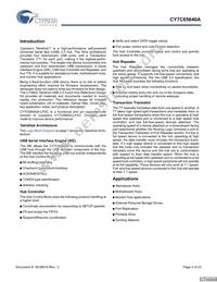 CY7C65640A-LFXCT Datasheet Page 2