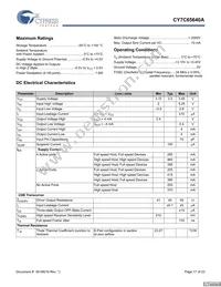 CY7C65640A-LFXCT Datasheet Page 17