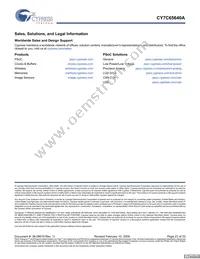 CY7C65640A-LFXCT Datasheet Page 23