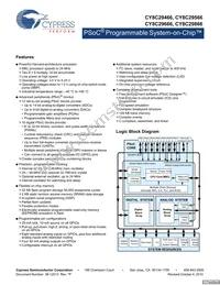 CY8C29666-24LFXIT Datasheet Cover