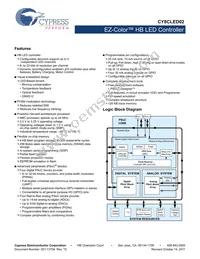 CY8CLED02-8SXIT Datasheet Cover