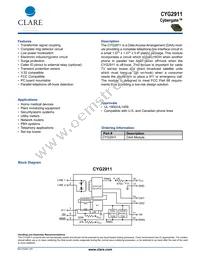 CYG2911 Datasheet Cover