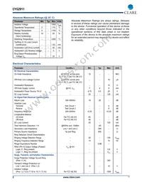 CYG2911 Datasheet Page 2