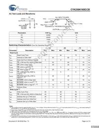 CYK256K16SCBU-70BVXI Datasheet Page 4