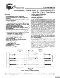 CYV15G0204TRB-BGC Datasheet Cover