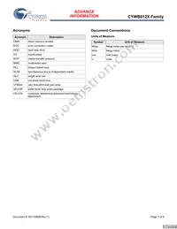 CYWB0125AB-BVXI Datasheet Page 7