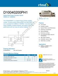 D10040200PH1 Datasheet Cover