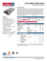 D1U-H-2800-52-HB1C Datasheet Cover