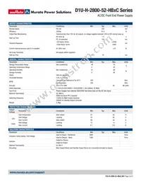 D1U-H-2800-52-HB1C Datasheet Page 2