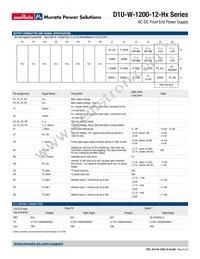 D1U-W-1200-12-HC2C Datasheet Page 4