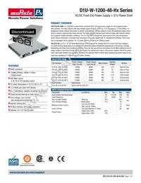 D1U-W-1200-48-HC1C Datasheet Cover