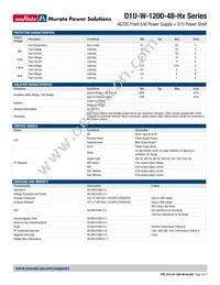 D1U-W-1200-48-HC1C Datasheet Page 3