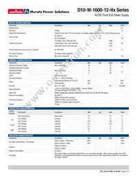 D1U-W-1600-12-HC1C Datasheet Page 2