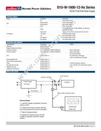 D1U-W-1600-12-HC1C Datasheet Page 3