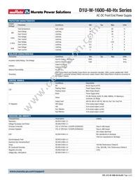 D1U-W-1600-48-HC2C Datasheet Page 3