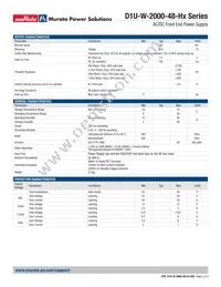 D1U-W-2000-48-HB2C Datasheet Page 2