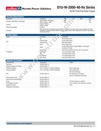 D1U-W-2000-48-HB2C Datasheet Page 3