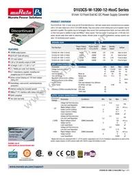 D1U3CS-W-1200-12-HC3C Datasheet Cover