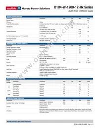 D1U4-W-1200-12-HC1C Datasheet Page 2